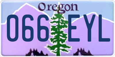 OR license plate 066EYL