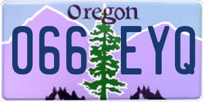 OR license plate 066EYQ
