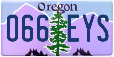 OR license plate 066EYS