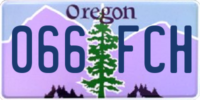 OR license plate 066FCH
