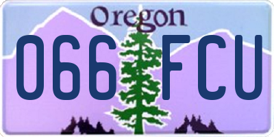 OR license plate 066FCU