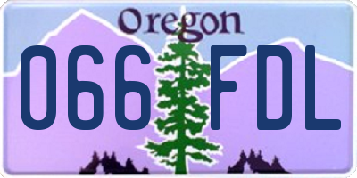 OR license plate 066FDL