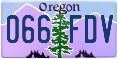 OR license plate 066FDV