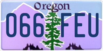 OR license plate 066FEU