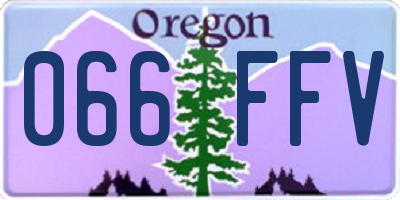 OR license plate 066FFV