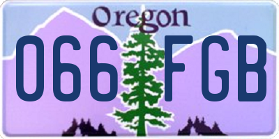 OR license plate 066FGB