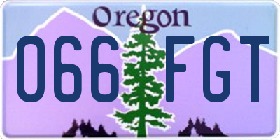 OR license plate 066FGT
