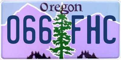 OR license plate 066FHC