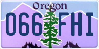 OR license plate 066FHI
