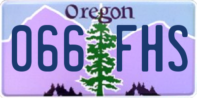 OR license plate 066FHS