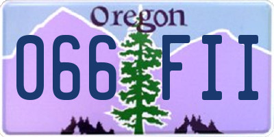 OR license plate 066FII