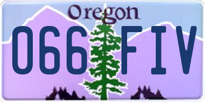 OR license plate 066FIV