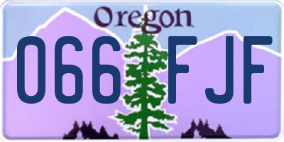 OR license plate 066FJF
