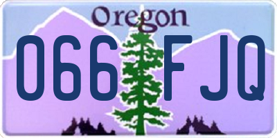 OR license plate 066FJQ