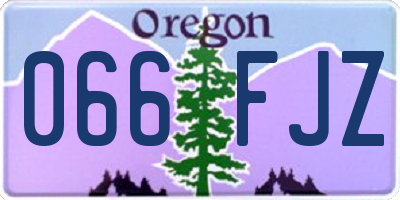 OR license plate 066FJZ