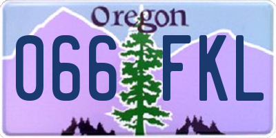 OR license plate 066FKL