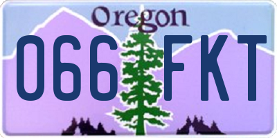 OR license plate 066FKT