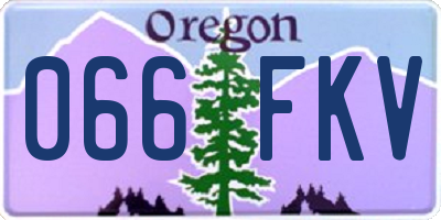 OR license plate 066FKV