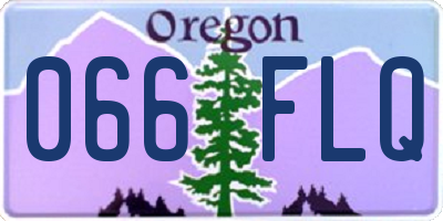 OR license plate 066FLQ