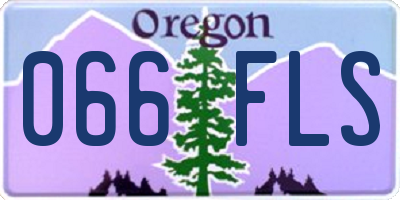 OR license plate 066FLS