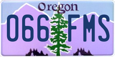 OR license plate 066FMS