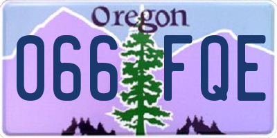 OR license plate 066FQE