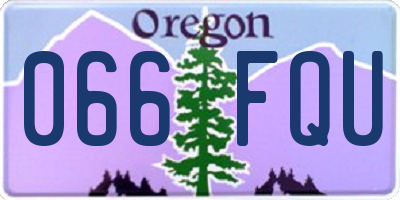 OR license plate 066FQU