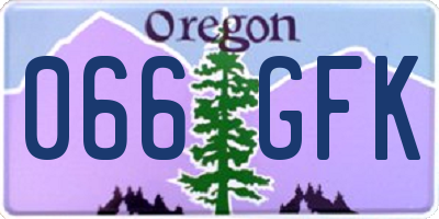 OR license plate 066GFK