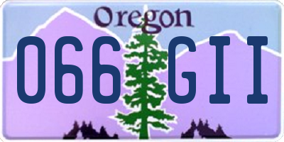 OR license plate 066GII