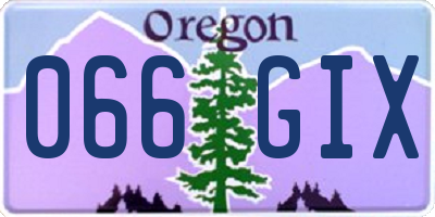 OR license plate 066GIX