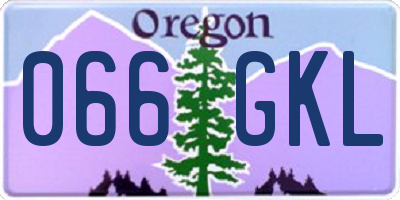 OR license plate 066GKL