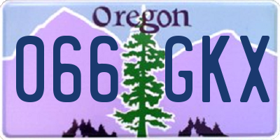 OR license plate 066GKX