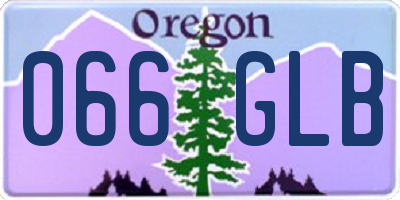 OR license plate 066GLB
