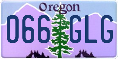 OR license plate 066GLG