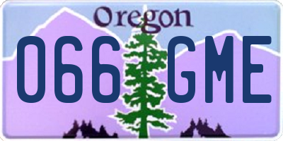 OR license plate 066GME