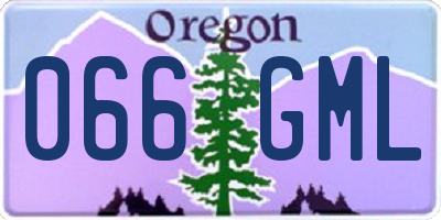 OR license plate 066GML