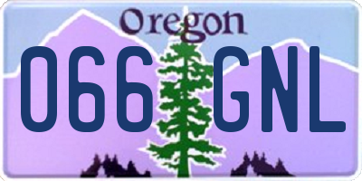 OR license plate 066GNL