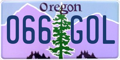 OR license plate 066GOL