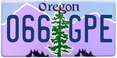 OR license plate 066GPE
