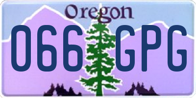 OR license plate 066GPG