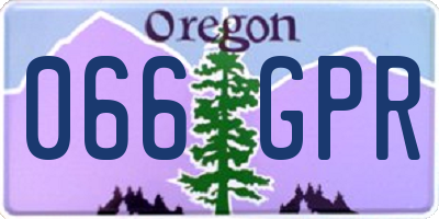 OR license plate 066GPR