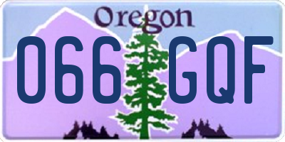 OR license plate 066GQF