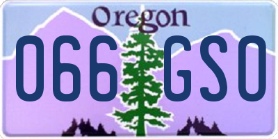 OR license plate 066GSO