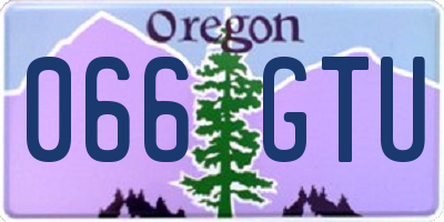 OR license plate 066GTU