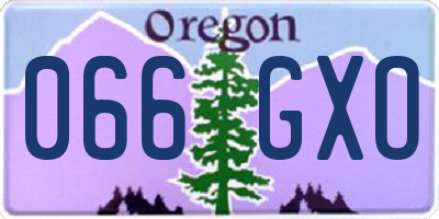 OR license plate 066GXO