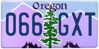 OR license plate 066GXT
