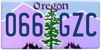 OR license plate 066GZC