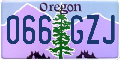 OR license plate 066GZJ