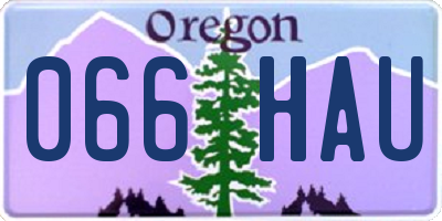 OR license plate 066HAU