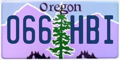 OR license plate 066HBI